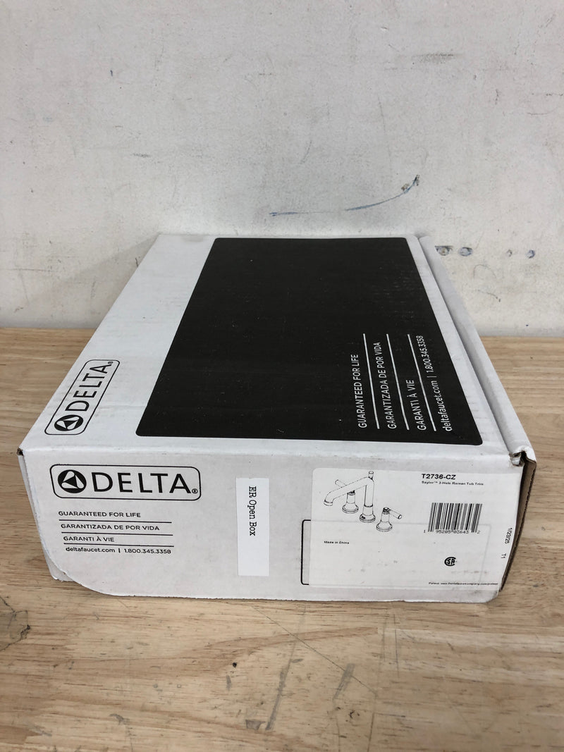 Delta T2736-CZ Saylor Deck Mounted Roman Tub Filler - Less Rough In - Champagne Bronze