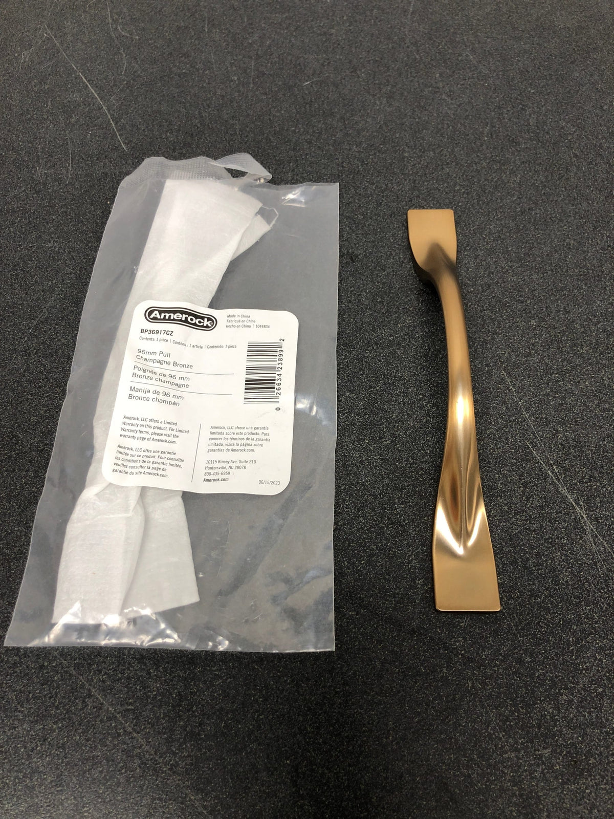 Amerock BP36917CZ Uprise 3-3/4 Inch Center to Center Arch Cabinet Pull - Champagne Bronze
