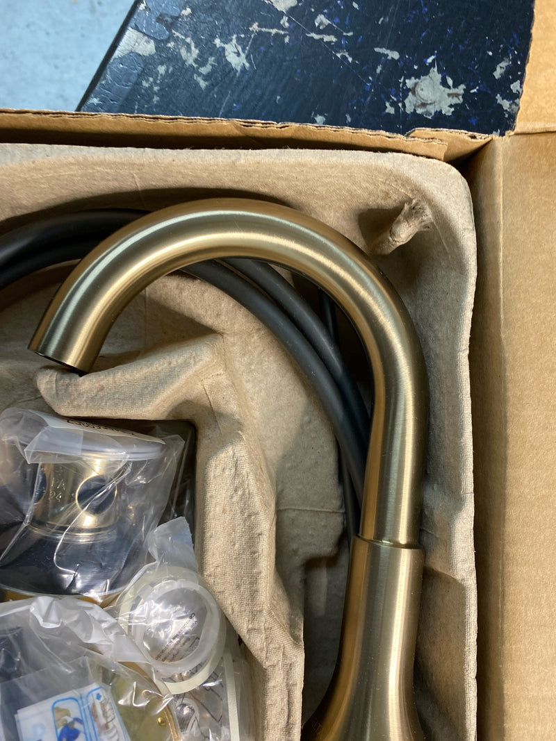 Delta 3559-CZMPU-DST Trinsic Widespread Bathroom Faucet with Metal Drain Assembly - Includes - Champagne Bronze