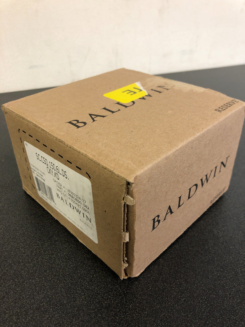 Baldwin Contemporary Square Single Cylinder Keyed Entry Deadbolt - Satin Nickel