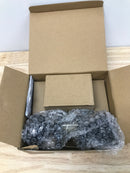 Probrico Entry Door Knobs with Single Cylinder Deadbolts 4 Pack Keyed Alike Matte Black Front Door Locksets for Office Entrance Door Exterior Entry Handleset Oval Egg Knobs