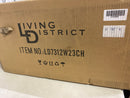 Living District Merrick 3-Light Iron & Glass Bath Sconce in Chrome/Clear
