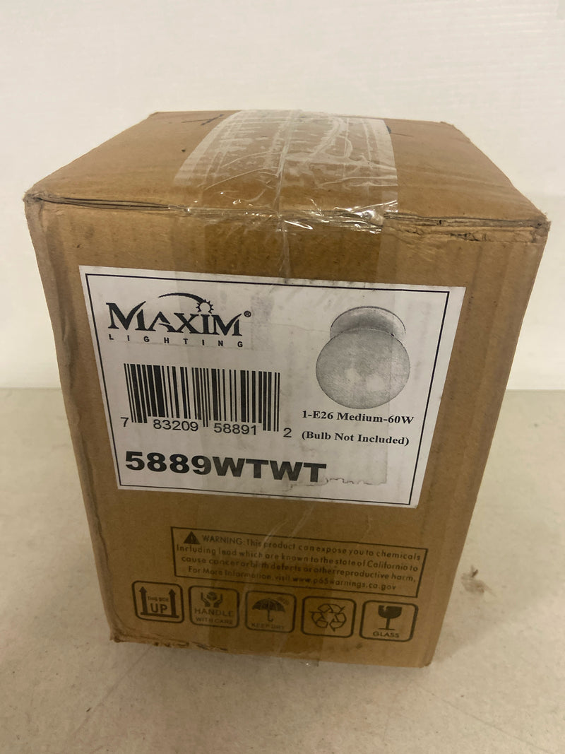 Maxim lighting 5889WTWT Essentials 1-Light White Flush Mount