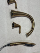 Signature Hardware SHPR4RTGBG Provincetown 4-Hole Roman Tub Faucet and Hand Shower - Brushed Gold