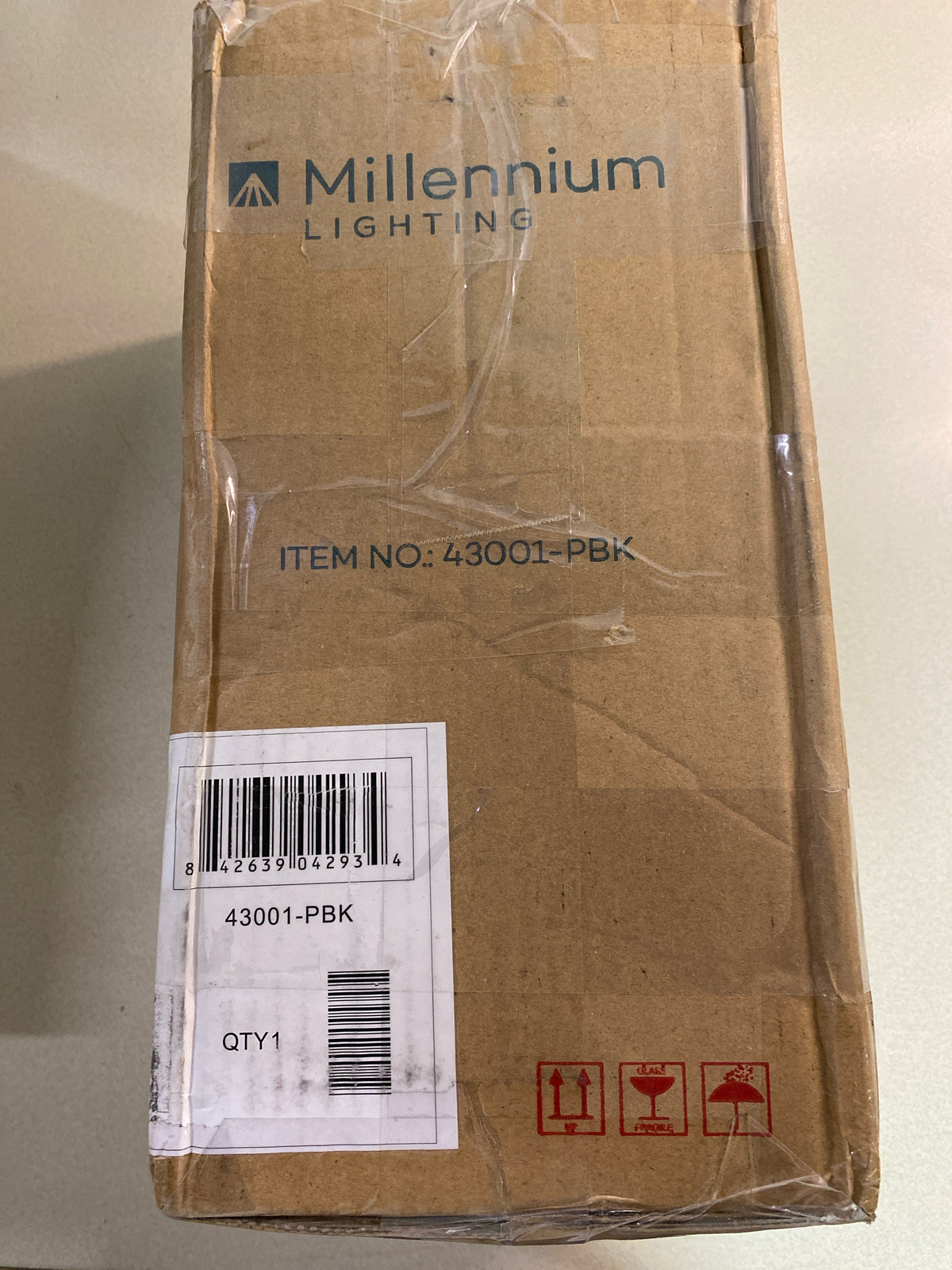 Millennium Lighting 43001-PBK Vegas 11" Tall Outdoor Wall Sconce with Frosted Glass Shades - ADA Compliant - Powder Coated Black