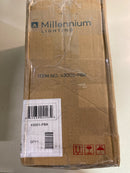 Millennium Lighting 43001-PBK Vegas 11" Tall Outdoor Wall Sconce with Frosted Glass Shades - ADA Compliant - Powder Coated Black