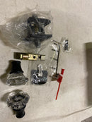 Baldwin PVCRYTSR190 Crystal Privacy Door Knob with Square Rose - Satin Black