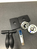 Schlage FC21PEN622GEE Custom Pennant Passage or Privacy Door Lever Set with Greene Trim - Matte Black