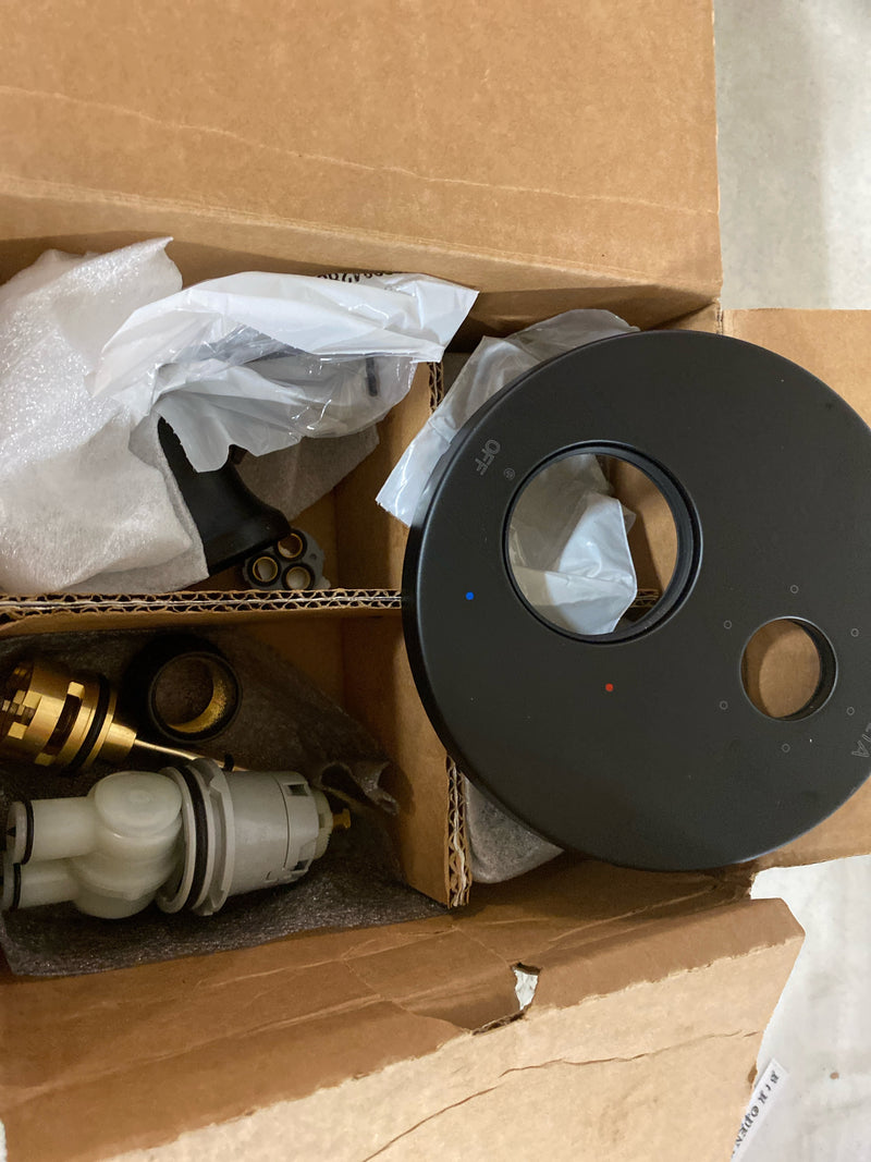 Delta T24959-BL Trinsic 14 Series Pressure Balanced Valve Trim with Integrated 6 Function Diverter for Three Shower Applications - Less Rough-In - Matte Black