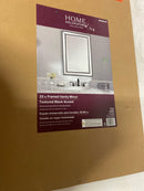Home decorators collection HDE00973 22 in. W x 32 in. H Rectangular Polystyrene Framed Wall Bathroom Vanity Mirror in Black