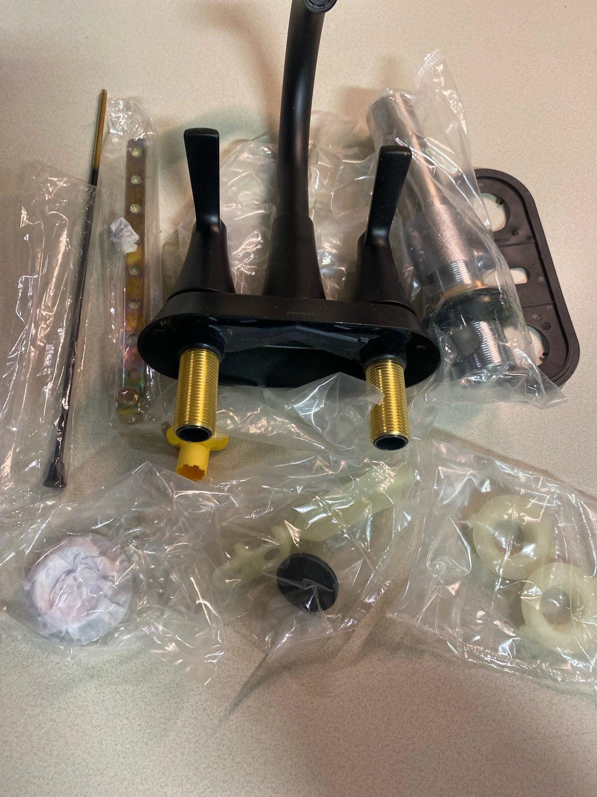 Moen 64432BL Jase 1.2 GPM Centerset Bathroom Faucet with Pop-Up Drain Assembly - Matte Black