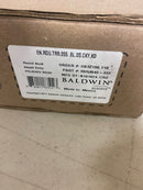 Baldwin EN.ROU.TRR Round Single Cylinder Keyed Entry Door Knob Set with Traditio, Polished Nickel