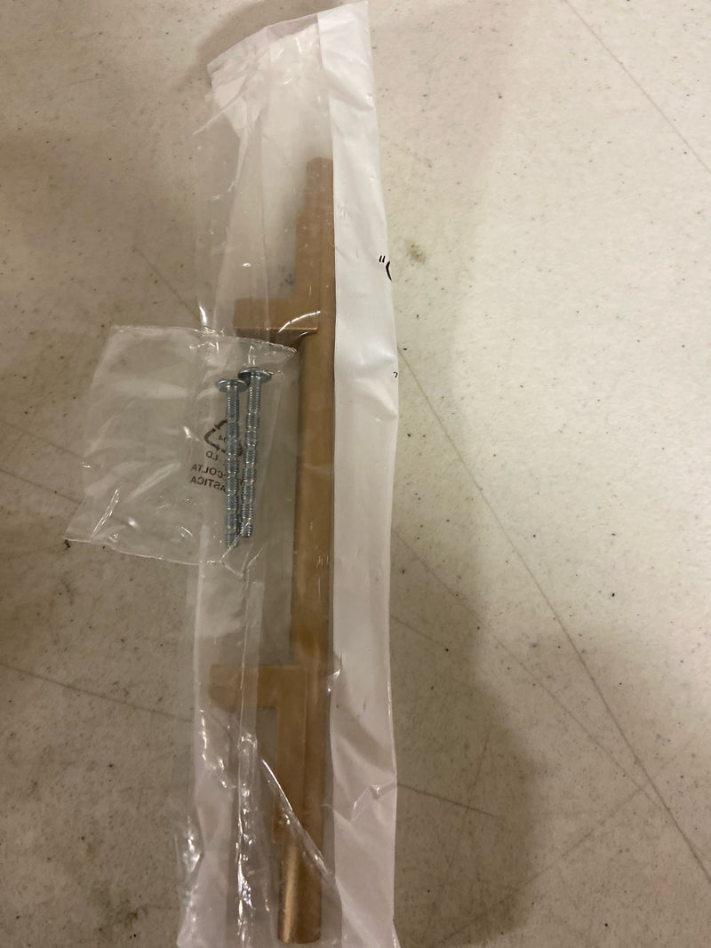 Alno A2803-4-CHP Vita Bella 4" Center to Center Modern Smooth Bar Handle Cabinet Pull with "L" Legs - Made in Italy - Champagne