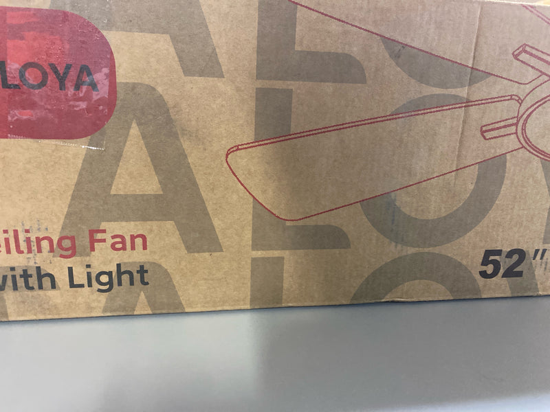 TALOYA 52 inch Ceiling Fans with Lights,Remote Control Multifunctional Quiet Fan with Three Color Temperature and Dimmable Light with Reversible Blades Black