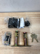 Emtek 8469US19 Square Brass Modern Single Cylinder Keyed Entry Deadbolt - Flat Black