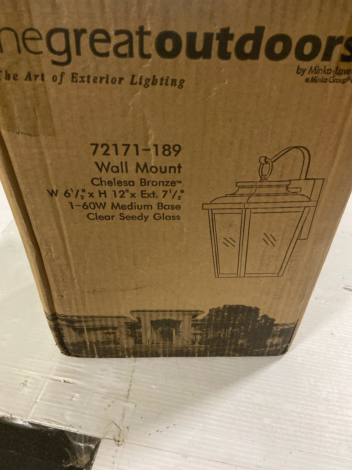The great outdoors by minka lavery 72171-189 Irvington Manor 1-Light Chelsea Bronze Outdoor Wall Lantern Sconce