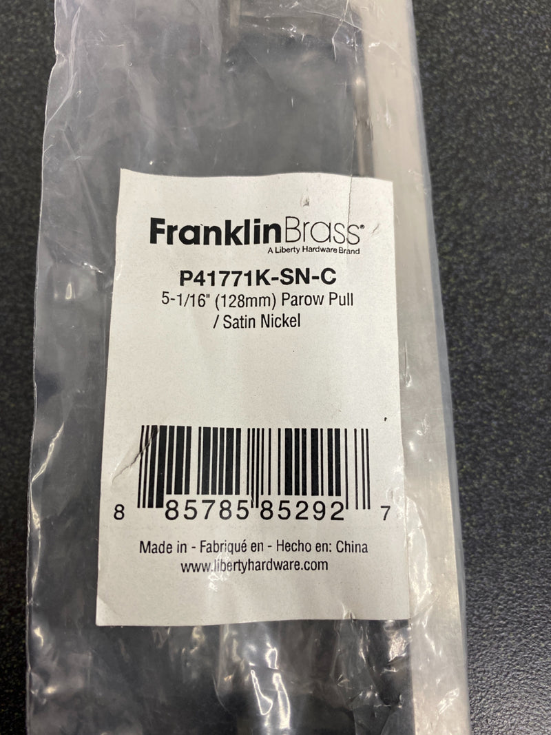 Franklin Brass P41771K-SN-C Parow 5-1/16 Inch Center to Center Handle Cabinet Pull - Brushed Nickel