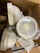 HALO TGS 27-Watt, White, Dusk to Dawn Sensor, Outdoor Integrated LED Flood Light with Round Triple Head, 4000K, 3000 Lumens