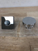 Baldwin HDCONCSR260 Contemporary Non-Turning One-Sided Dummy Door Knob with Square Rose - Polished Chrome