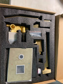 Flg KK-0154-BG Single-Handle Wall-Mount Roman Tub Faucet with Hand Shower Modern Brass Bathtub Filler with Valve in Brushed Gold