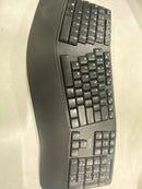 Delton Wireless Ergonomic Keyboard with Wrist Rest 3D Curved Keys Full Size 104 Keys Auto Pair USB