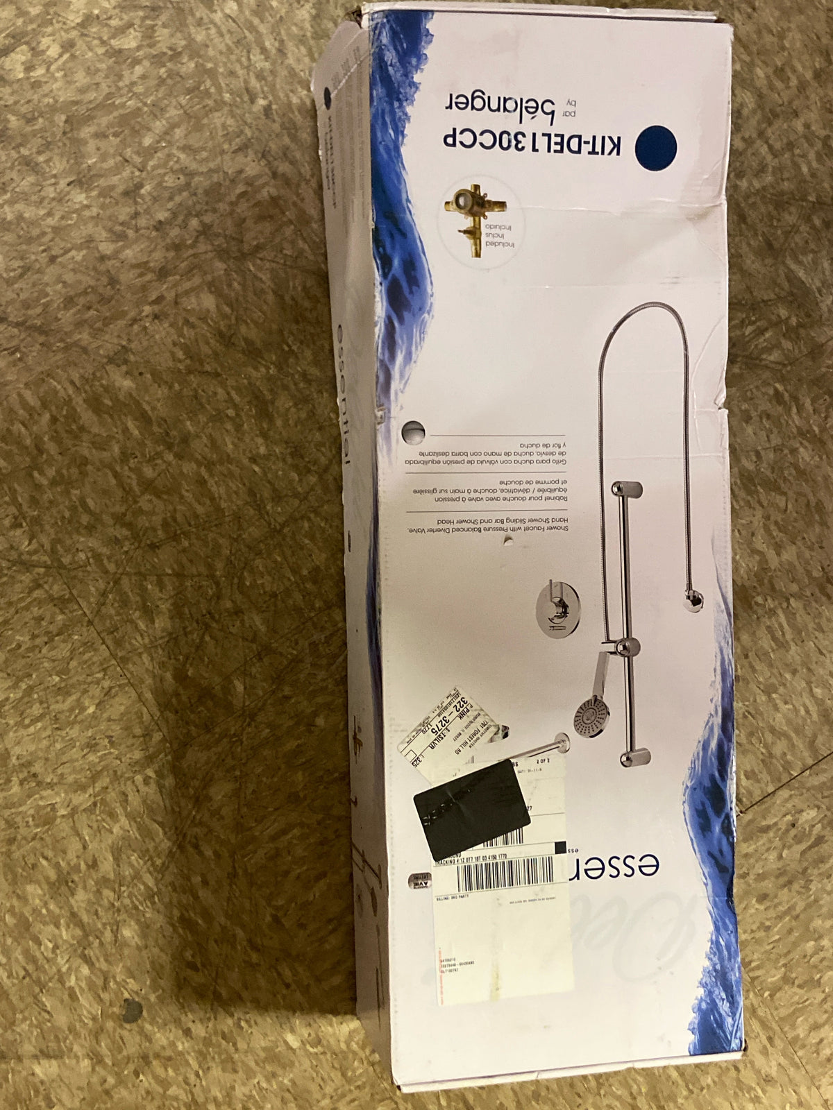 Keeney DEL130CCP Belanger 1-Spray Round Hand Shower and Showerhead from Wall Combo Kit with Slide Bar and Valve in Polished Chrome