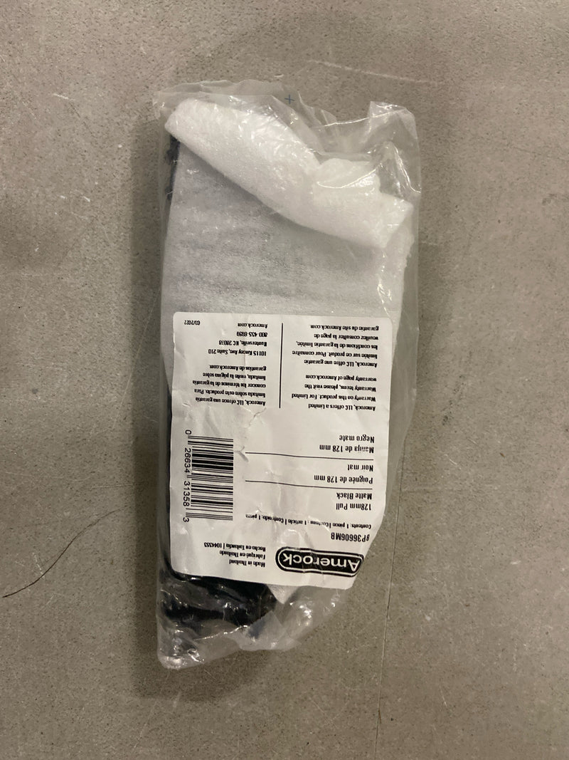 Amerock | Cabinet Pull | Matte Black | 5-1/16 inch (128 mm) Center to Center | Davenport | 1 Pack | Drawer Pull | Drawer Handle | Cabinet Hardware