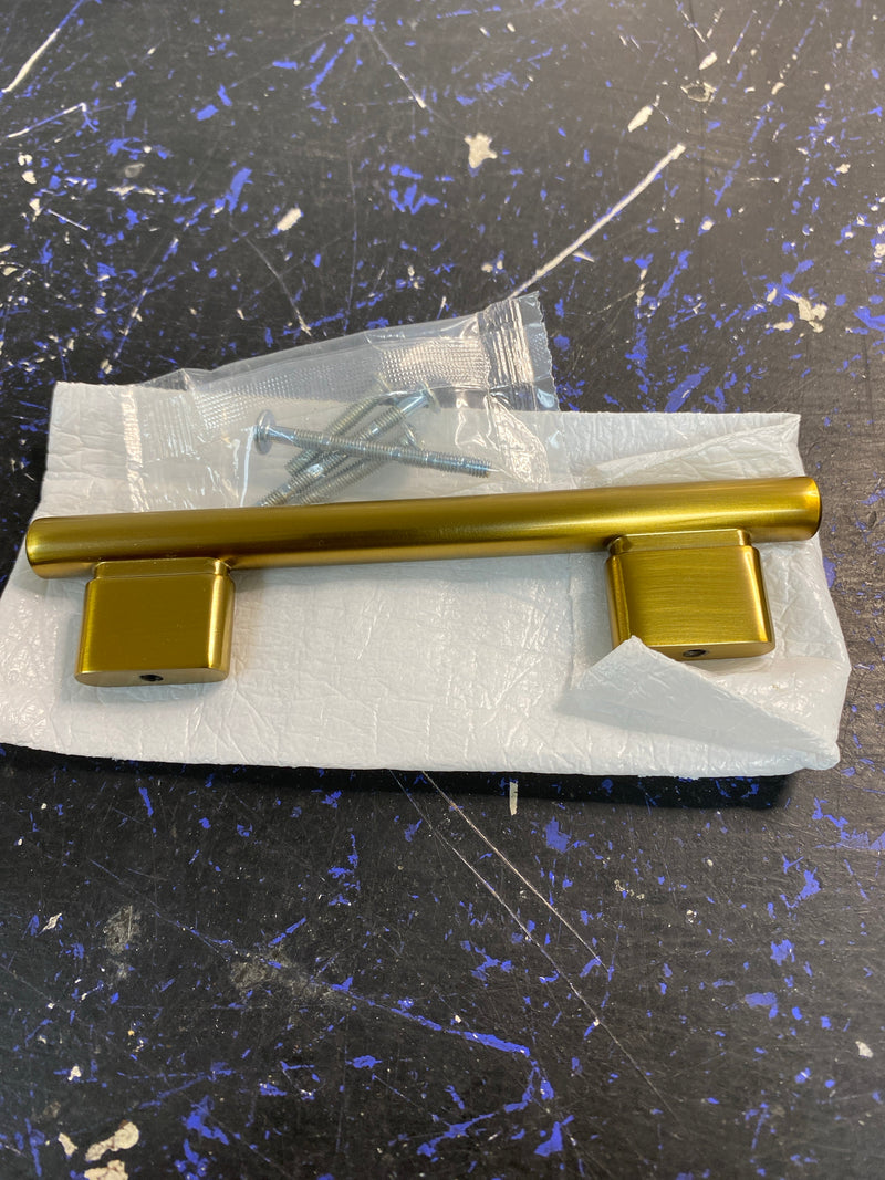Atlas Homewares A512-WB Holloway 3-3/4 Inch Center to Center Bar Cabinet Pull - Warm Brass