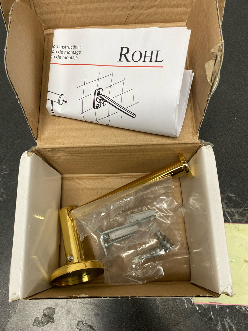 Rohl LO8IB Lombardia Wall Mounted Euro Toilet Paper Holder - Italian Brass