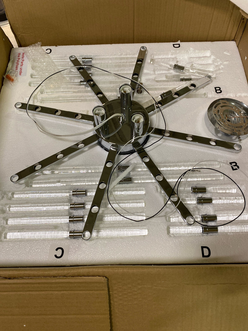 Elegant Lighting 2502D23C Sienna 6 Light 23" Wide Crystal Chandelier with Clear Royal Cut Crystals - Chrome