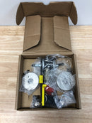 Emtek C520KNUS15 Knurled Privacy Door Lever Set from the SELECT Brass Collection with CF Mechanism - Satin Nickel