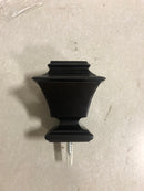 Rod desyne SIDE150-25-2 Bach 1.5 inch Side Single Curtain Rod Adjustable 12-20 inch long (Set of 2) - Black