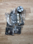 Baldwin 5162055PRIV 5162 Privacy Door Lever Set with R017 Rose from the Estate Collection - Lifetime Polished Nickel