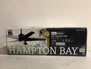 Hampton bay 99919 Mena 54 in. White Color Changing Integrated LED Indoor/Outdoor Matte Black Ceiling Fan with Light Kit and Remote Control