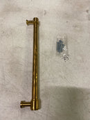 Signature Hardware 489631 Lazzara 10-1/16 Inch Center to Center Hammered Bar Cabinet Pull - Brushed Gold