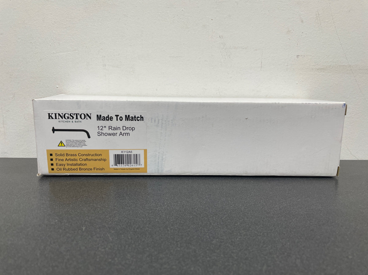 Kingston Brass K112A5 Claremont 12" Wide Rain Drop Shower Arm - Oil Rubbed Bronze
