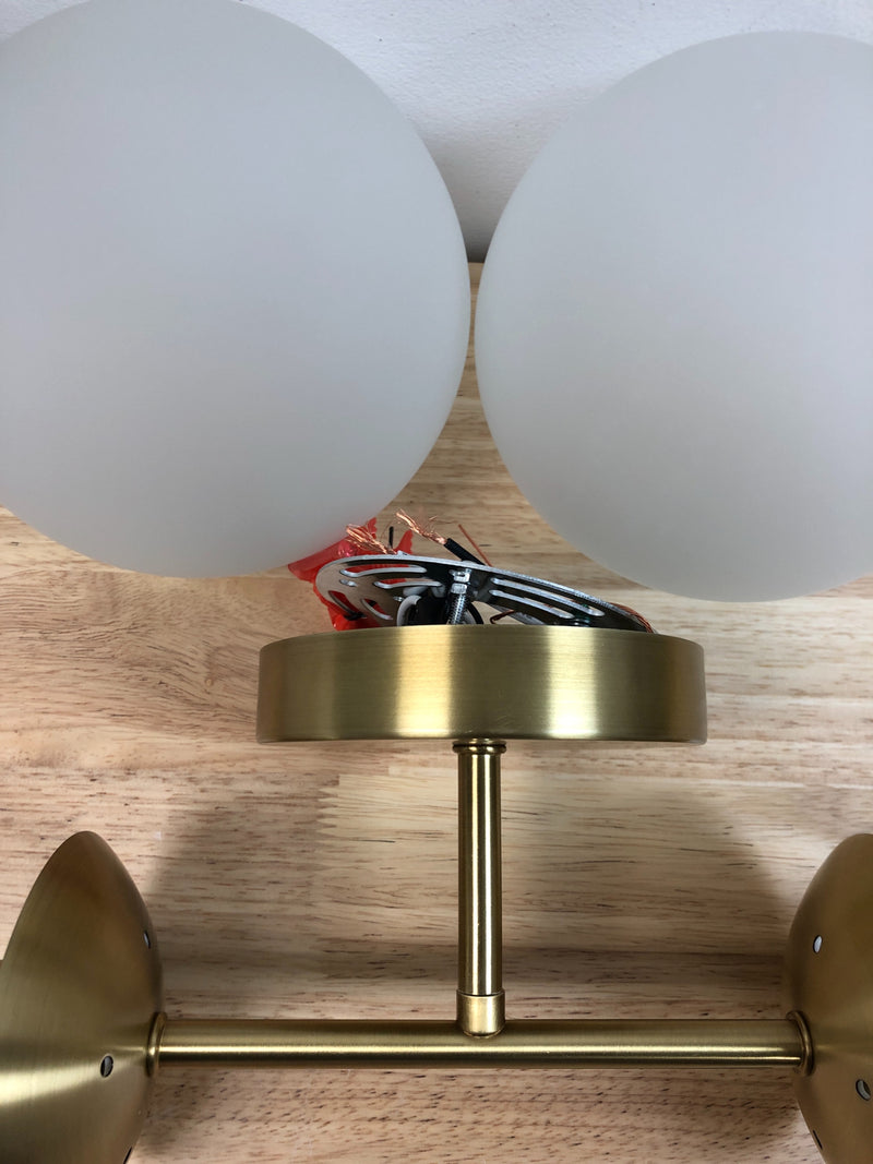 Globe Electric 51726 Celestia 2 Light 20" Wide Bathroom Vanity Light - Matte Brass