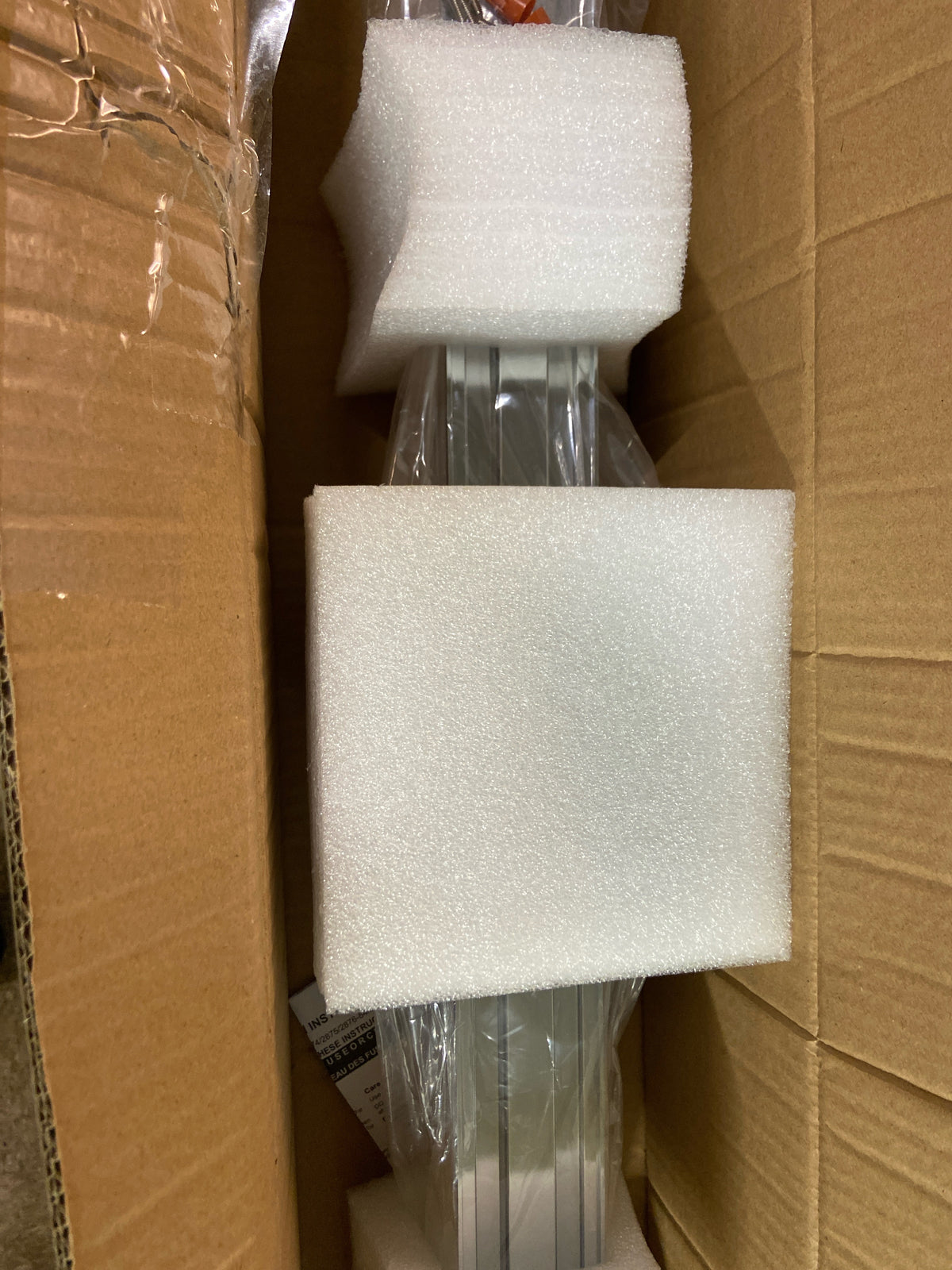 Minka Lavery 2876-77-L Modern White Acrylic Square LED Wall Sconce Vanity Bar, 1-Light 28 Watt, 5" H x 38" W, Chrome