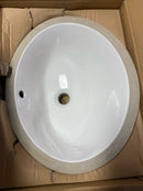 Signature Hardware 220658 18" Porcelain Oval Undermount Bathroom Sink - White