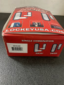 Lockey 2835AB 2000 Series Keyless Entry Single Combination Mechanical Lever Set with Optional Passage Function - Antique Brass