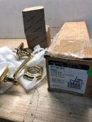 Baldwin 85327003ENTR Bethpage Sectional Single Cylinder Keyed Entry Handleset with 5077 Interior Knob from the Estate Collection - Polished Brass