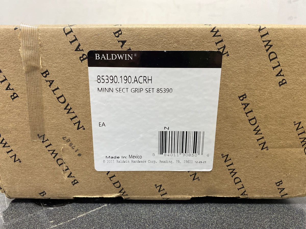 Baldwin 85390190ACRH Minneapolis Right Handed Sectional Handleset with 5162 Lever - Minus Deadbolt - Satin Black
