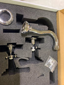 Perrin and Rowe U.3791X-PN/TO-2 Edwardian 1.2 GPM Wall Mounted Widespread Bathroom Faucet with Column Spout - Polished Nickel