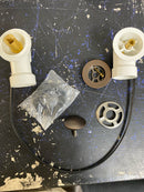 Signature Hardware SH644ORB PVC Cable Drain and Overflow for 17" - 22" Deep Alcove Tubs - Oil Rubbed Bronze