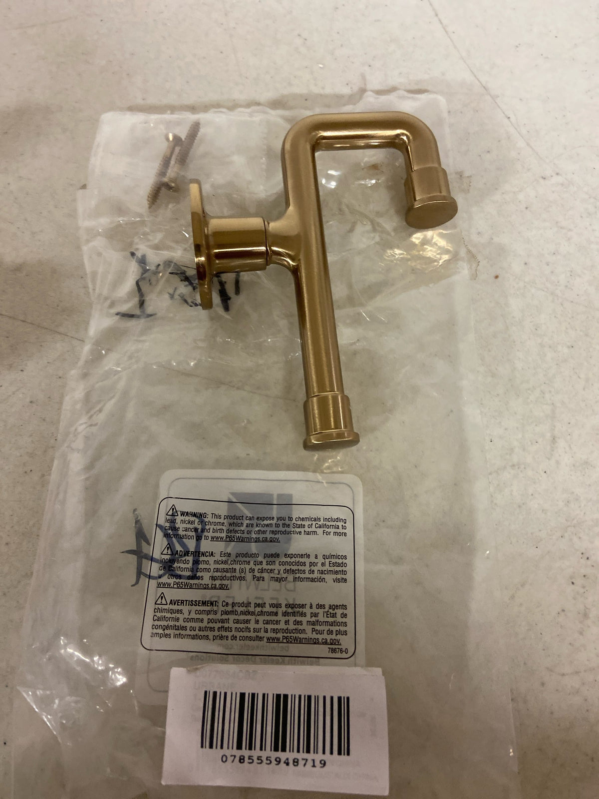 Belwith Keeler B077954CBZ Urbane 1-3/4" Wide Modern Industrial Pipe Bath Robe Towel Hook - Champagne Bronze