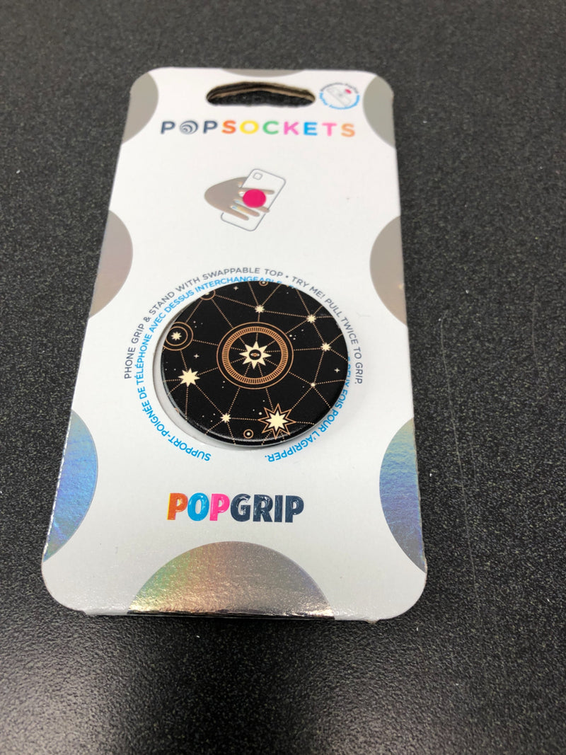 PopSockets PopGrip: Phone Grip and Phone Stand, Collapsible, Swappable Top, Star Chart