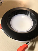 Satco S11832R1, 6.7 Watt; Dimmable LED Downlight Retrofit; 4 Inch; CCT Selectable Warm White to Natural Light; 120 Volts; Black Finish; Residential and Commercial Use