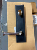 Signature Hardware 552085BLPN Solid Brass Entrance Door Set Lever Handle 2-3/4” LH - Black and Polished Nickel
