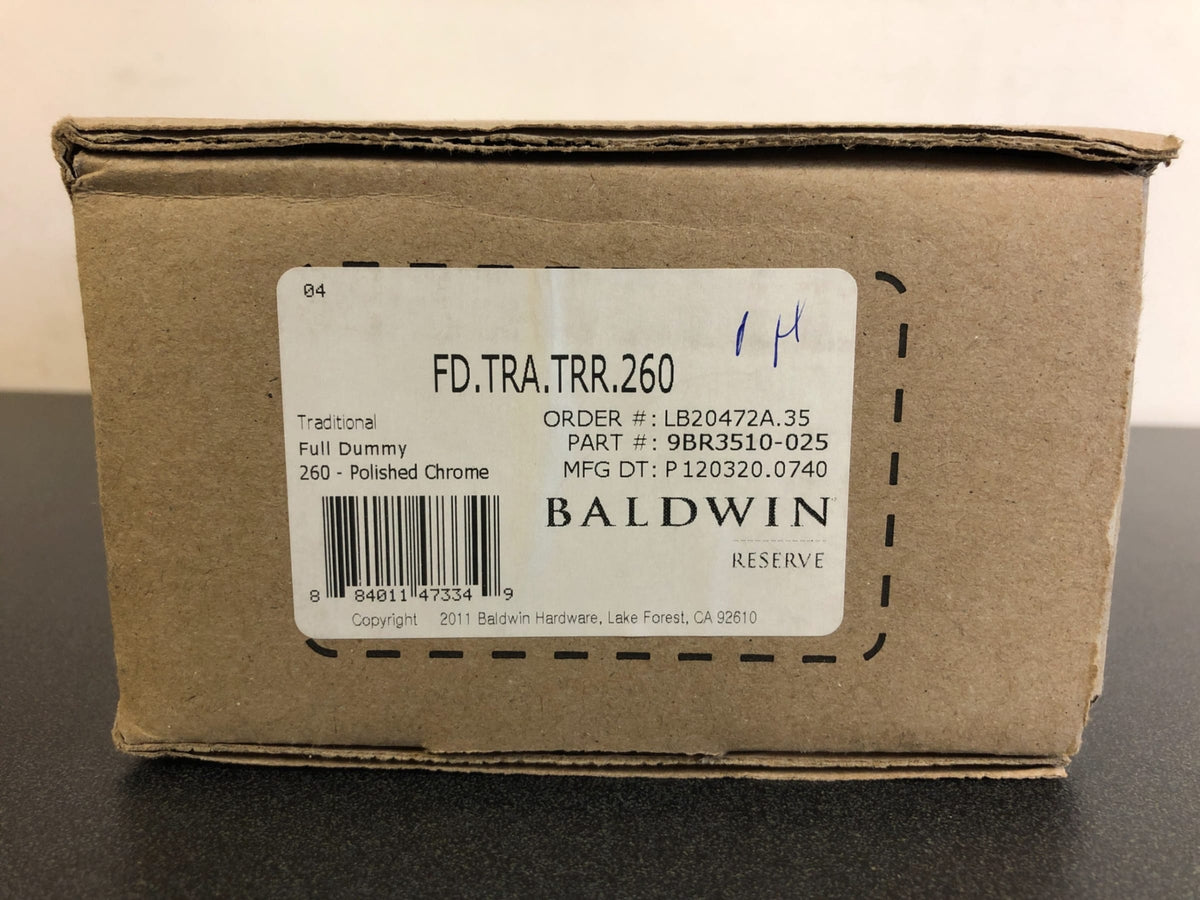 Baldwin Traditional Non-Turning Two-Sided Dummy Door Knob Set with Round Rose