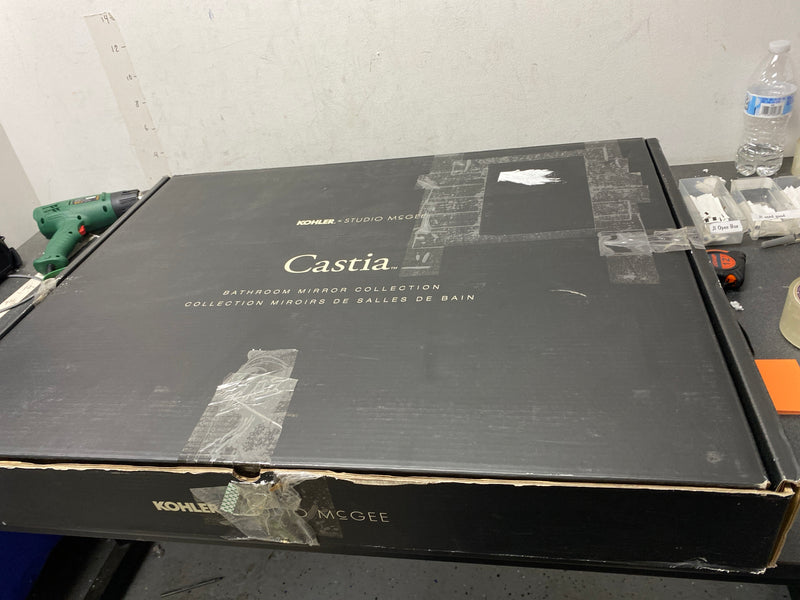 Kohler K-34969-SN Castia by Studio McGee 19-1/2" W x 29-1/2" H Transitional Rectangular Metal Frameless Bathroom Wall Mirror - Vibrant Polished Nickel